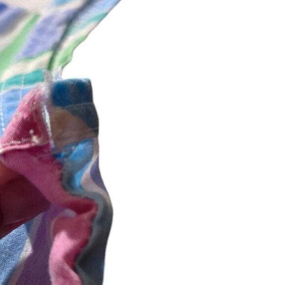 VTG Leisure Life Rainbow Candy Stripe Cotton Nightgown USA Made Gown SZ L/XL - Picture 7 of 7